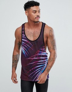 Майка-борцовка с цветочным принтом ASOS DESIGN - Фиолетовый