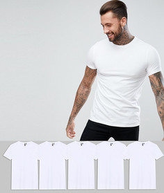 Комплект из 5 футболок с круглым вырезом ASOS - СКИДКА - Мульти