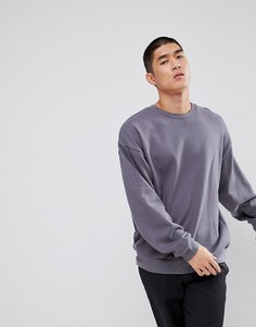 Выбеленный серый оверсайз-свитшот ASOS - Серый