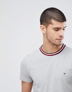 Серая меланжевая футболка с полосами Tommy Hilfiger Felix - Серый