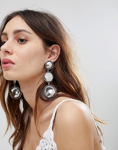 Серьги с подвесками ASOS - Серебряный