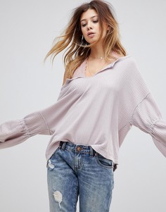 Свитер с расклешенными рукавами Free People Dahlia - Серый