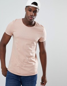 Длинная розовая футболка Esprit - Розовый