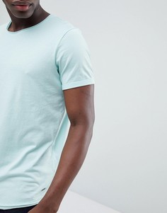 Длинная футболка с необработанным асимметричным краем Esprit - Зеленый
