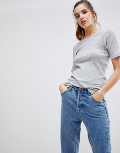 Футболка в рубчик Brave Soul - Серый