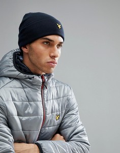 Темно-синяя шапка-бини с логотипом Lyle &amp; Scott Fitness - Темно-синий
