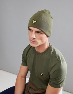 Зеленая шапка-бини с логотипом Lyle &amp; Scott Fitness - Зеленый