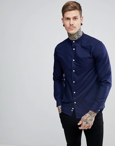 Темно-синяя рубашка с воротником на пуговице Lyle &amp; Scott - Темно-синий