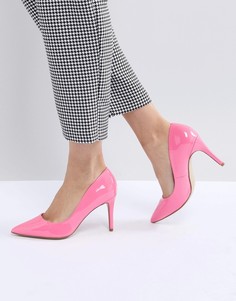 Лакированные туфли-лодочки на высоком каблуке с заостренным носком New Look - Розовый