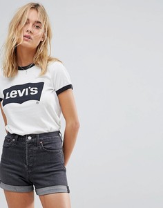 Футболка с логотипом и контрастной отделкой Levis - Белый Levis®