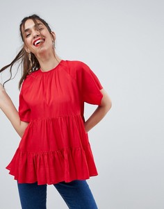 Свободный топ ASOS - Красный