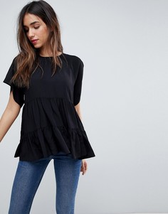 Свободный топ ASOS - Черный