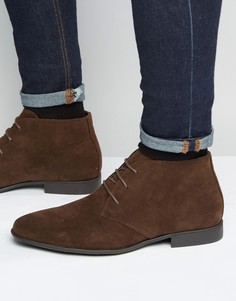 Коричневые ботинки чукка из искусственной замши ASOS - Коричневый