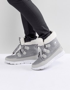Серые непромокаемые ботинки Sorel Explorer Carnival - Серый