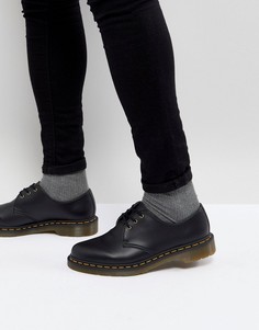 Туфли с 3 парами люверсов Dr Martens 1461 Vegan - Черный