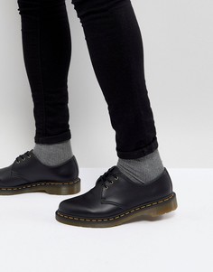 Туфли с 3 парами люверсов Dr Martens 1461 Vegan - Черный