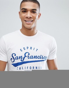 Белая футболка с надписью San Francisco Esprit - Белый