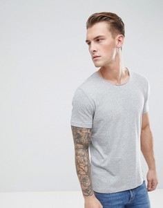 Футболка из органического хлопка с необработанными краями Esprit - Серый