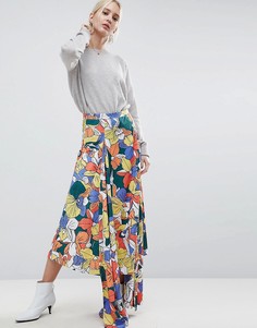 Юбка с цветочным принтом ASOS WHITE - Белый
