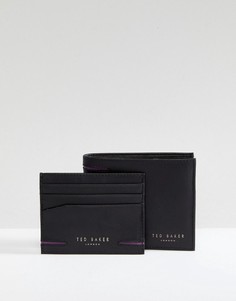 Подарочный набор с бумажником и кредитницей Ted Baker Figset - Черный