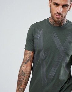 Узкая футболка цвета хаки Armani Exchange - Зеленый