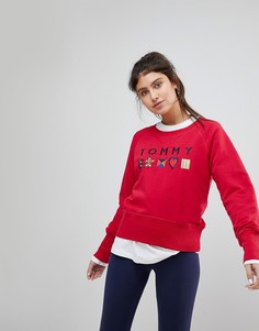 Свитшот с логотипом Tommy Hilfiger - Красный