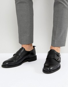 Кожаные монки с двумя ремешками Selected Homme - Черный