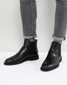 Кожаные ботинки челси Selected Homme - Черный