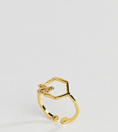 Кольцо с шестиугольным дизайном Bill Skinner - Золотой
