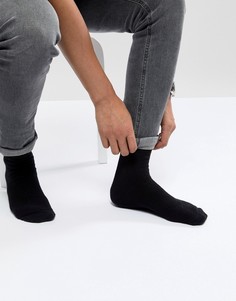 Черные носки из вафельного трикотажа ASOS - Черный