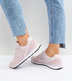 Розовые кроссовки металлик New Balance 996 - Розовый