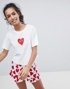Пижамный комплект с футболкой и шортами ASOS - Мульти