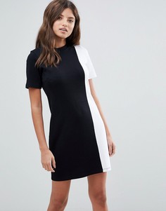 Платье-футболка в стиле колор блок ASOS - Мульти