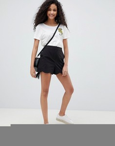 Шорты с фигурными краями ASOS Tailored - Черный