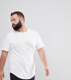 Удлиненная футболка с асимметричным подолом Only &amp; Sons PLUS - Белый