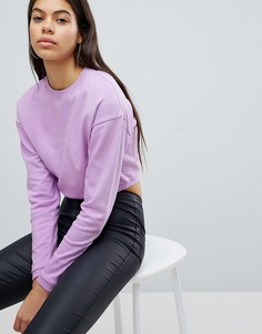 Укороченный свитшот ASOS - Фиолетовый