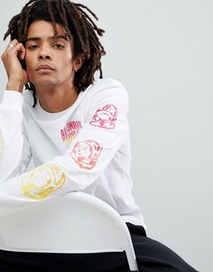 Белый лонгслив с принтом Billionaire Boys Club - Белый