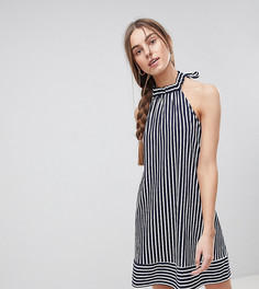 Свободный сарафан в полоску с халтером ASOS TALL - Мульти
