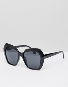 Большие солнцезащитные очки New Look - Черный
