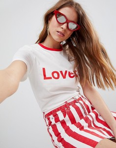 Футболка с надписью Lovers Glamorous - Белый