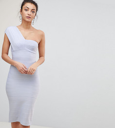 Облегающее платье миди на одно плечо ASOS TALL - Синий