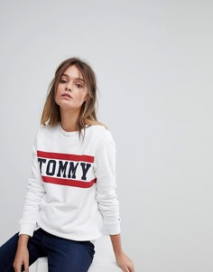 Свитшот с oversize-логотипом Tommy Hilfiger - Белый