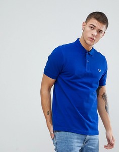 Синяя футболка-поло с двойной окантовкой Fred Perry - Синий