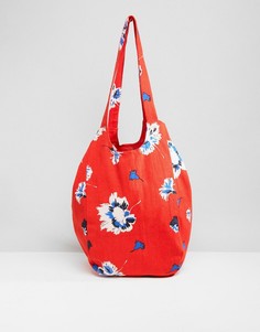 Пляжная сумка с цветочным принтом Vero Moda - Красный