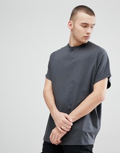 Черная выбеленная оверсайз-футболка ASOS - Серый
