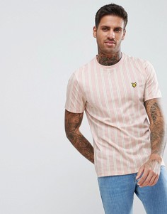 Розовая футболка в полоску с круглым вырезом Lyle &amp; Scott - Розовый
