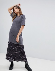Платье макси с отделкой по краю ASOS - Мульти
