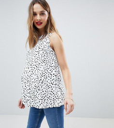 Свободный топ в горошек для беременных ASOS Maternity - Белый