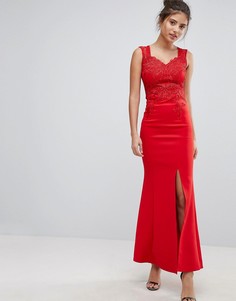 Облегающее платье с цветочной вышивкой Lipsy - Красный