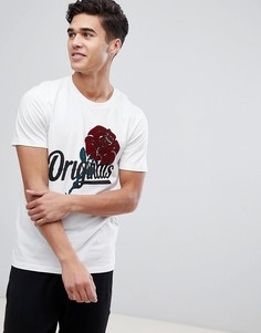 Футболка с принтом роз Jack &amp; Jones Originals - Белый